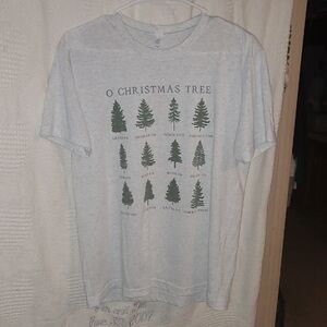 Next Level Apparel Light Gray Christmas Tree Tee